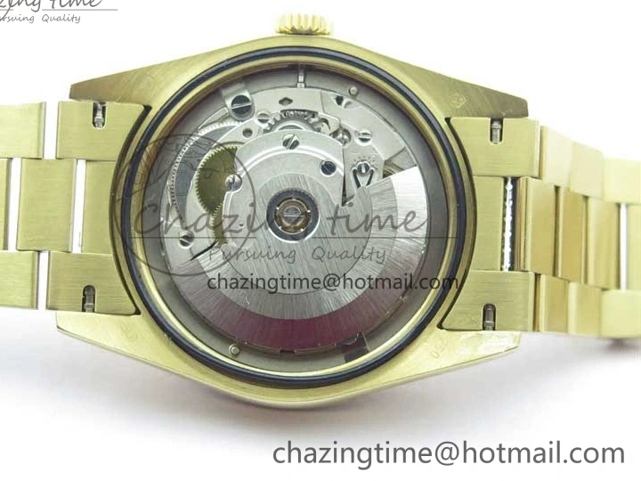 0503 Day-Date 36mm 128235 YG Crystal BP Best Edition Gray MOP Crystal Marker Dial on YG President Bracelet A MultiPurpose 2675